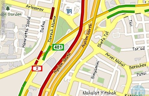 מהיום – דיווחי תנועה לישראל במפות גוגל