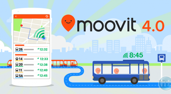אפליקציית Moovit עודכנה לגרסה 4.0