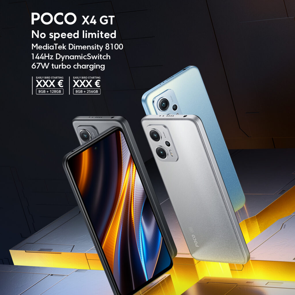 POCO X4 GT – הטלפון הכי זול עם המעבד MediaTek Dimensity 8100