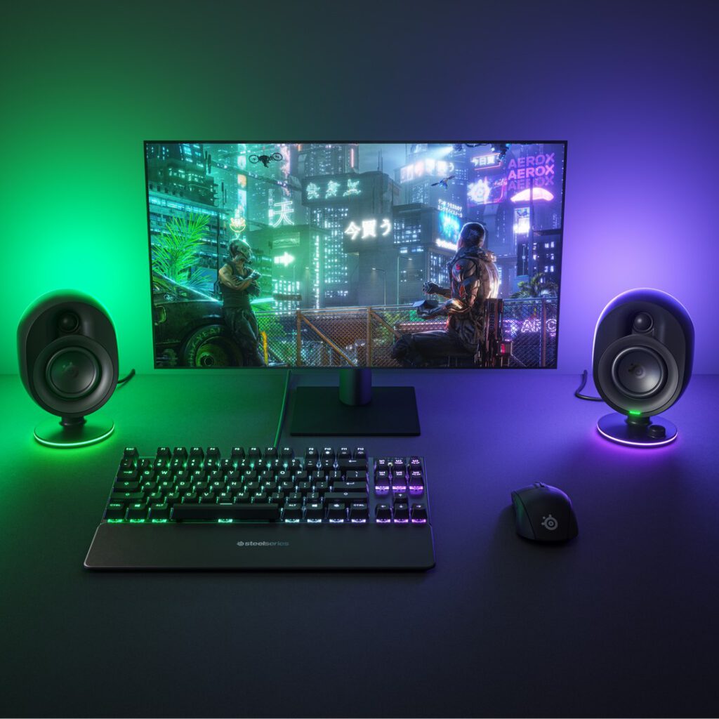 אלו הרמקולים הראשונים של SteelSeries והם זמינים ב- 2.0, 2.1 ו- 5.1